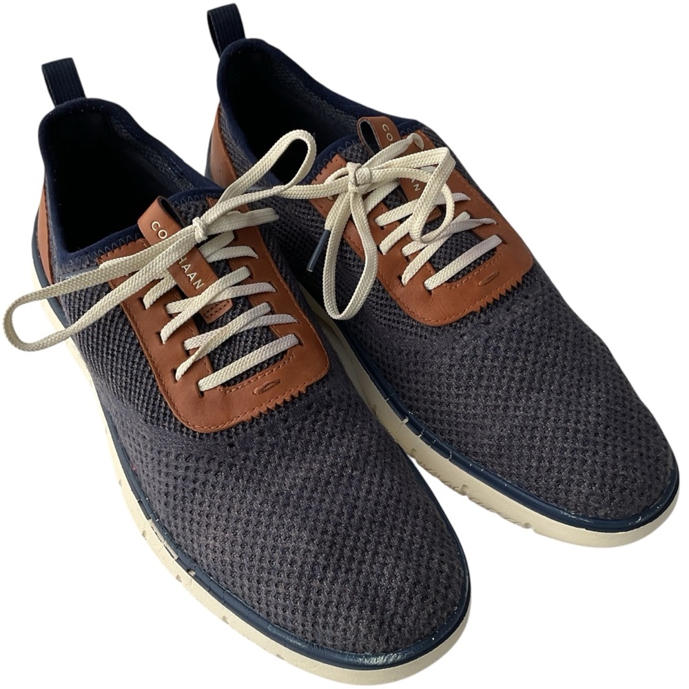 Cole Haan C31403 ZEROGRAND Blue Stitchlite Casual Woven Shoes Mens Size 12